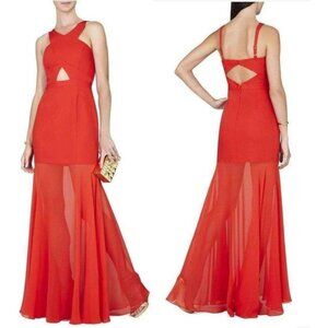 NEW Women's Dress, Red Maxi Dress, BCBGMaxAzria Brand Size 4